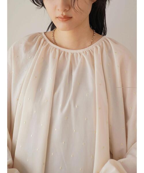 AMERICAN HOLIC（アメリカンホリック）の「ラメ刺繍ラグランブラウス（シャツ/ブラウス・レディース・ライトベージュ/ブラック・M/L）」の21枚目の写真
