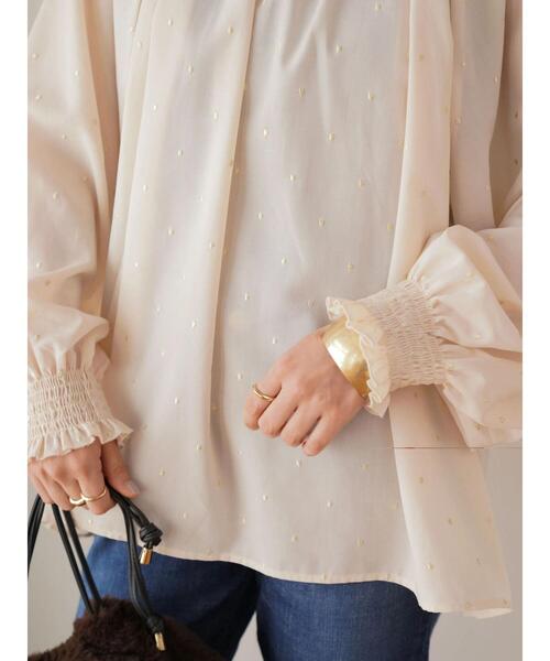 AMERICAN HOLIC（アメリカンホリック）の「ラメ刺繍ラグランブラウス（シャツ/ブラウス・レディース・ライトベージュ/ブラック・M/L）」の19枚目の写真