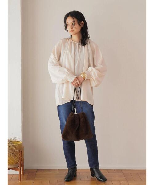 AMERICAN HOLIC（アメリカンホリック）の「ラメ刺繍ラグランブラウス（シャツ/ブラウス・レディース・ライトベージュ/ブラック・M/L）」の15枚目の写真