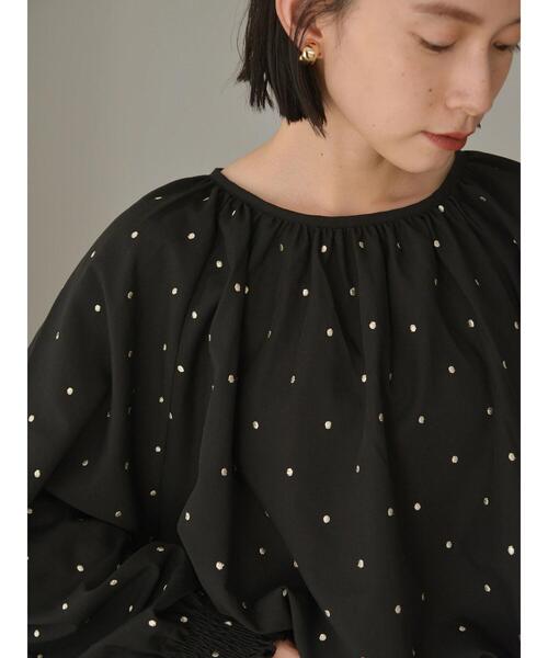 AMERICAN HOLIC（アメリカンホリック）の「ラメ刺繍ラグランブラウス（シャツ/ブラウス・レディース・ライトベージュ/ブラック・M/L）」の11枚目の写真