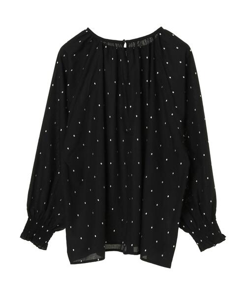 AMERICAN HOLIC（アメリカンホリック）の「ラメ刺繍ラグランブラウス（シャツ/ブラウス・レディース・ライトベージュ/ブラック・M/L）」の6枚目の写真