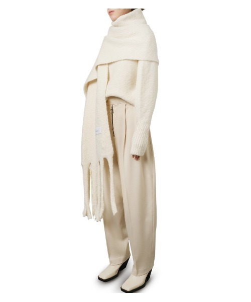 LE CIEL BLEU(ルシェルブルー)の「Roop Yarn Knit Stole(ストール/ショール・レディース・ホワイト/イエロー/ブルー・36)」の11枚目の写真