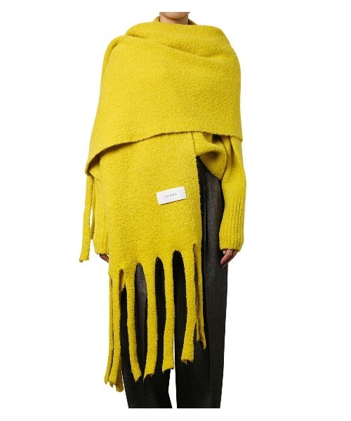 LE CIEL BLEU(ルシェルブルー)の「Roop Yarn Knit Stole(ストール/ショール・レディース・ホワイト/イエロー/ブルー・36)」の14枚目の写真