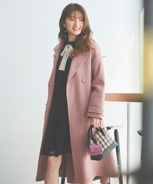 31 Sons de mode(トランテアン ソン ドゥ モード)の「リバーロングコート(その他アウター・レディース・ネイビー/サックスブルー/ピンク・38/36)」の18枚目の写真