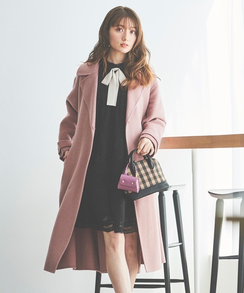 31 Sons de mode(トランテアン ソン ドゥ モード)の「リバーロングコート(その他アウター・レディース・ネイビー/サックスブルー/ピンク・38/36)」の19枚目の写真