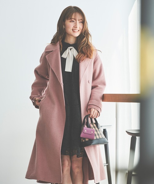 31 Sons de mode(トランテアン ソン ドゥ モード)の「リバーロングコート(その他アウター・レディース・ネイビー/サックスブルー/ピンク・38/36)」の20枚目の写真