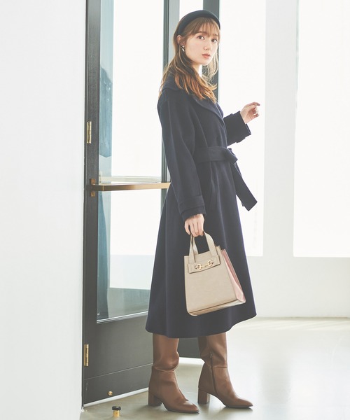 31 Sons de mode(トランテアン ソン ドゥ モード)の「リバーロングコート(その他アウター・レディース・ネイビー/サックスブルー/ピンク・38/36)」の7枚目の写真