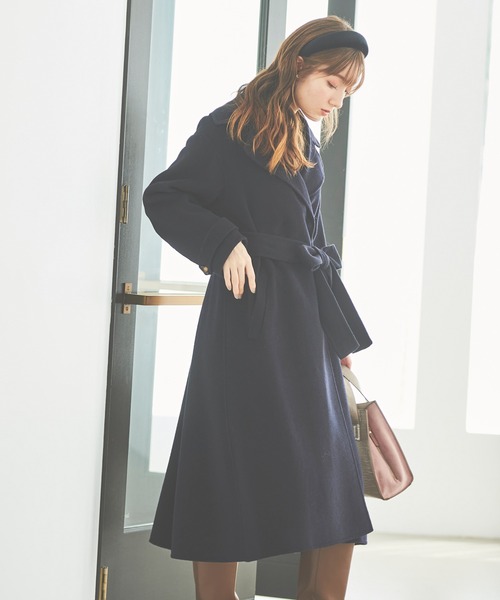 31 Sons de mode(トランテアン ソン ドゥ モード)の「リバーロングコート(その他アウター・レディース・ネイビー/サックスブルー/ピンク・38/36)」の8枚目の写真