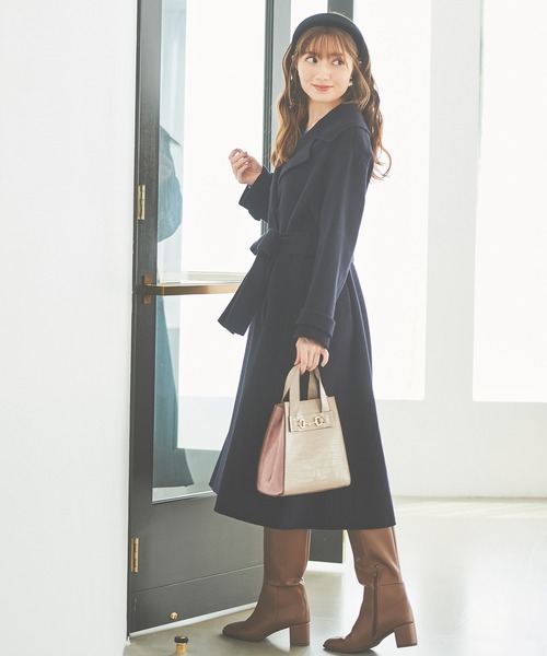 31 Sons de mode(トランテアン ソン ドゥ モード)の「リバーロングコート(その他アウター・レディース・ネイビー/サックスブルー/ピンク・38/36)」の10枚目の写真