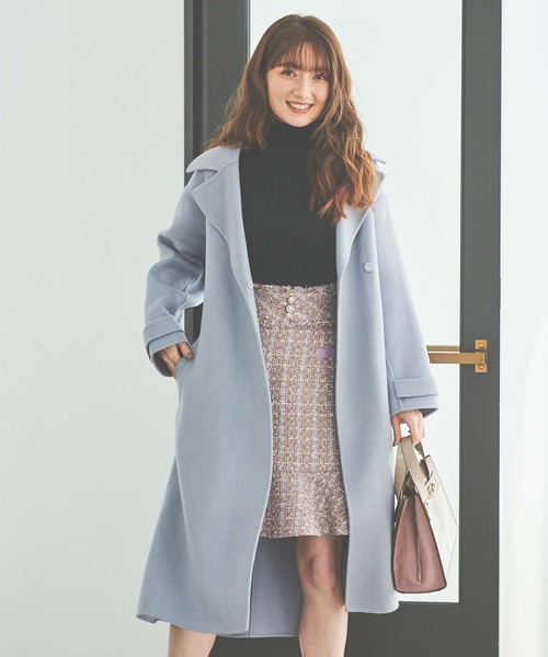 31 Sons de mode(トランテアン ソン ドゥ モード)の「リバーロングコート(その他アウター・レディース・ネイビー/サックスブルー/ピンク・38/36)」の13枚目の写真