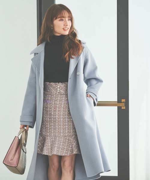 31 Sons de mode(トランテアン ソン ドゥ モード)の「リバーロングコート(その他アウター・レディース・ネイビー/サックスブルー/ピンク・38/36)」の15枚目の写真