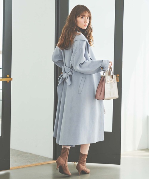 31 Sons de mode(トランテアン ソン ドゥ モード)の「リバーロングコート(その他アウター・レディース・ネイビー/サックスブルー/ピンク・38/36)」の16枚目の写真