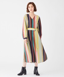 【美品】ポールスミスPaul Smithソフト ワイドストライプワンピース Paul Smith（ポールスミス）の「【洗える】ワインディング