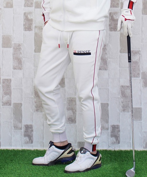 【セール】圧着ラバーロゴプリント サイドライン ゴルフパンツ ゴルフウェア（ゴルフグッズ）｜TopIsm（トップイズム）