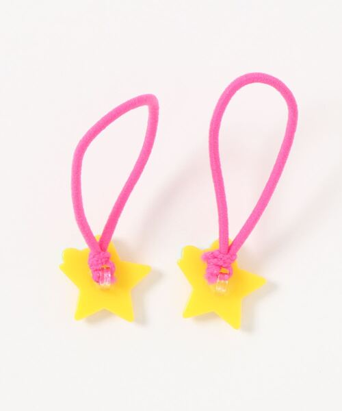 X-girl Stages（エックスガールステージス）の「ガールキラッキーヘアポニー（ヘアゴム・キッズ・ピンク・FREE）」の2枚目の写真