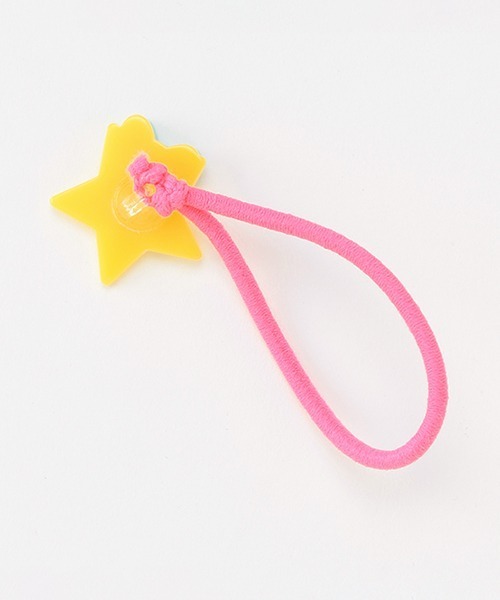 X-girl Stages（エックスガールステージス）の「ガールキラッキーヘアポニー（ヘアゴム・キッズ・ピンク・FREE）」の3枚目の写真