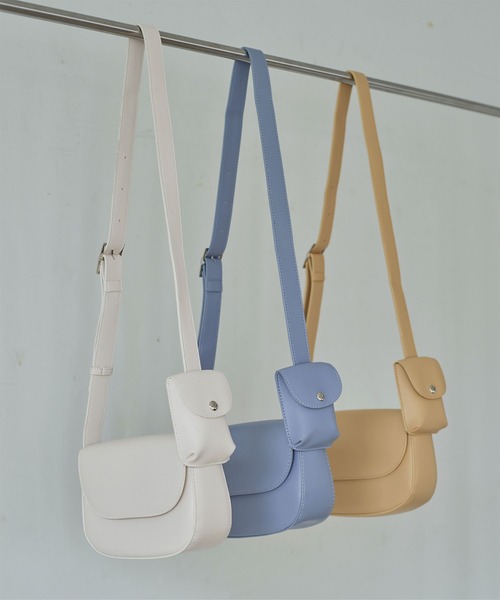 miette（ミエット）の「ミニポーチ付きショルダーバッグ（ショルダーバッグ・レディース・オフホワイト/イエロー/ブルー・FREE）」の2枚目の写真