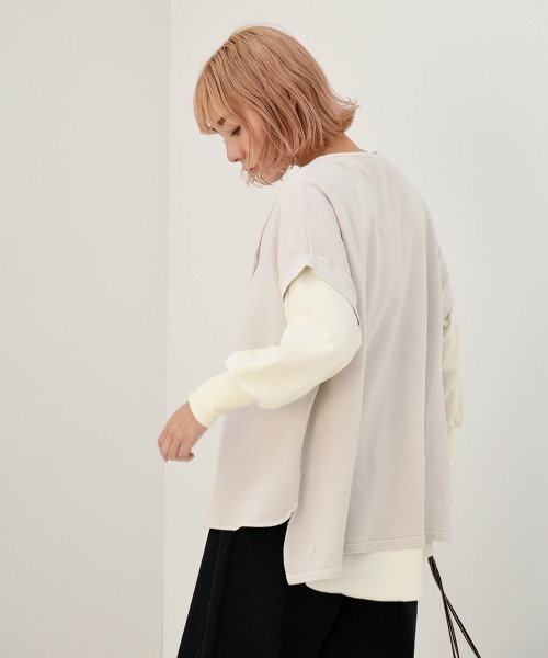 LUPILIEN(ルピリアン)の「裏毛ピグメントバイオ加工ベスト(ベスト・レディース・チャコールグレー/ブルー/アイボリー・FREE)」の16枚目の写真