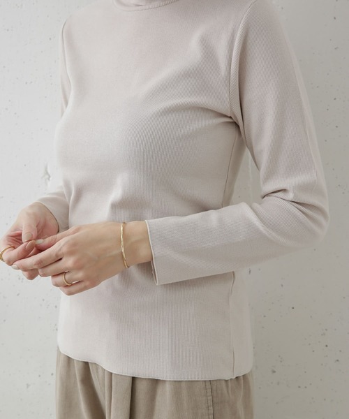 URBAN RESEARCH DOORS(アーバンリサーチドアーズ)の「『UR TECH』テレコタートルネックTシャツ(Tシャツ/カットソー・レディース・チャコールグレー/ライトグレー/オフホワイト・ONE)」の15枚目の写真