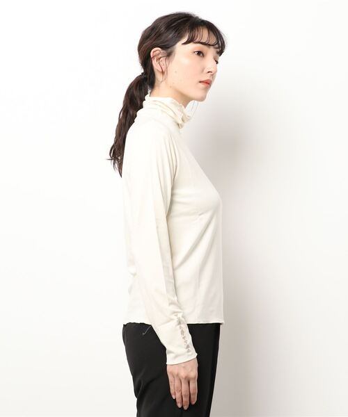 チャイハネ（チャイハネ）の「【チャイハネ】yul ハイネック刺繍トップス（Tシャツ/カットソー・レディース・ホワイト/ブラウン・FREE）」の13枚目の写真