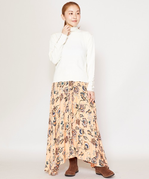 チャイハネ（チャイハネ）の「【チャイハネ】yul ハイネック刺繍トップス（Tシャツ/カットソー・レディース・ホワイト/ブラウン・FREE）」の9枚目の写真