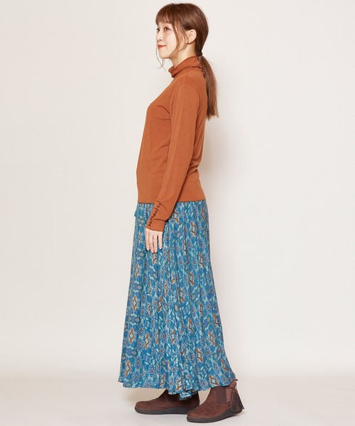 チャイハネ（チャイハネ）の「【チャイハネ】yul ハイネック刺繍トップス（Tシャツ/カットソー・レディース・ホワイト/ブラウン・FREE）」の8枚目の写真