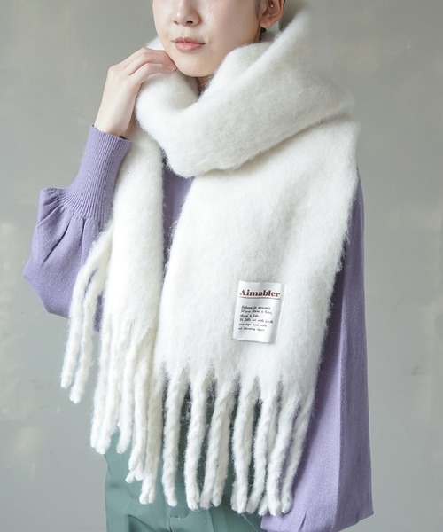 SPINNS（スピンズ）の「無地 起毛大判ストール（マフラー）」 - WEAR