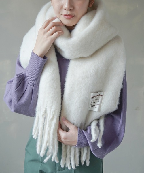 SPINNS（スピンズ）の「無地 起毛大判ストール（マフラー）」 - WEAR