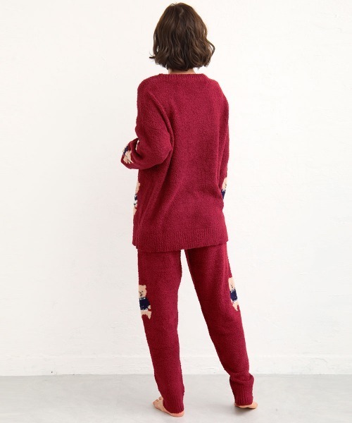 aimerfeel(エメフィール)の「×【アウトレット】モチーフ モールニット 上下セット (男女兼用サイズ)(ルームウェア/パジャマ・レディース・ボルドー/オフホワイト/チャコールグレー/ピンク/ネイビー・LARGE/MEDIUM)」の13枚目の写真