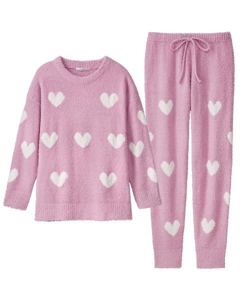 aimerfeel(エメフィール)の「×【アウトレット】モチーフ モールニット 上下セット (男女兼用サイズ)(ルームウェア/パジャマ・レディース・ボルドー/オフホワイト/チャコールグレー/ピンク/ネイビー・LARGE/MEDIUM)」の20枚目の写真