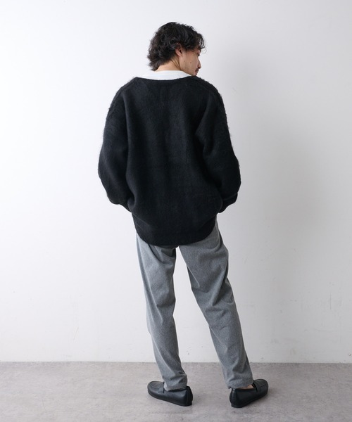 CIAOPANIC TYPY(チャオパニックティピー)の「【ZOZOTOWN限定】【ユニセックス】モヘアライクジャガードニットカーディガン(カーディガン/ボレロ・メンズ・ブラック/ネイビー/サックスブルー/オレンジ/グリーン/サンドベージュ・MEDIUM/LARGE)」の17枚目の写真