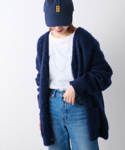 CIAOPANIC TYPY(チャオパニックティピー)の「【ZOZOTOWN限定】【ユニセックス】モヘアライクジャガードニットカーディガン(カーディガン/ボレロ・メンズ・ブラック/ネイビー/サックスブルー/オレンジ/グリーン/サンドベージュ・MEDIUM/LARGE)」の20枚目の写真