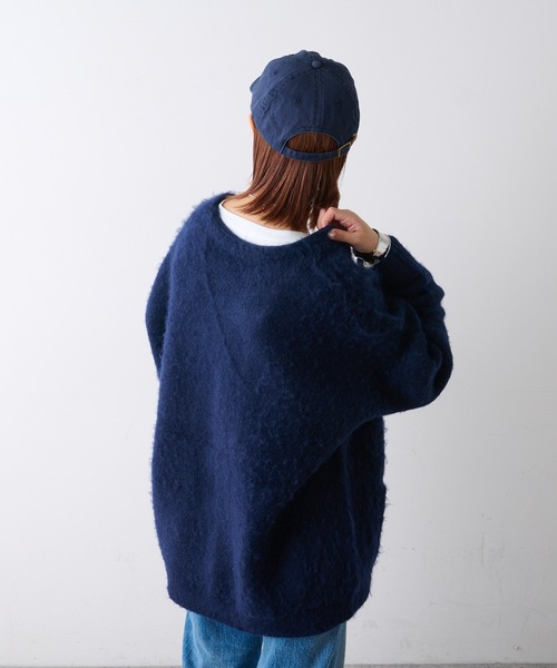 CIAOPANIC TYPY(チャオパニックティピー)の「【ZOZOTOWN限定】【ユニセックス】モヘアライクジャガードニットカーディガン(カーディガン/ボレロ・メンズ・ブラック/ネイビー/サックスブルー/オレンジ/グリーン/サンドベージュ・MEDIUM/LARGE)」の8枚目の写真