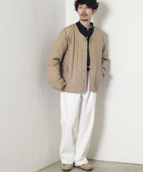 GLOSTER(グロスター)の「【GLOSTER/グロスター】ミリタリーキルティングショートライナー(その他アウター・メンズ・ベージュ/オリーブ/ブラック・MEDIUM)」の11枚目の写真