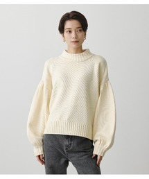 AZUL by moussy | ROUND VOLUME SLEEVE KNIT TOPS/ラウンドボリュームスリーブニットトップス(ニット/セーター)