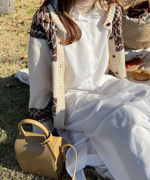 apres jour clair(アプレジュールクレア)の「【apres jour clair】シャツワンピース(ワンピース・レディース・オフホワイト/ライトベージュ・X-LARGE/フリー)」の13枚目の写真