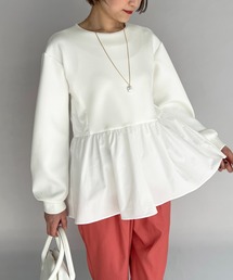 ボンディングペプラムカットソー