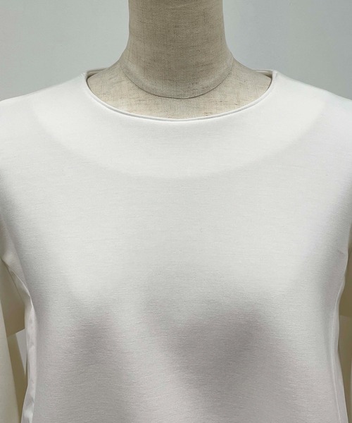 PICCIN（ピッチン）の「ボンディングペプラムカットソー（Tシャツ/カットソー・レディース・ブラック/オフホワイト・M）」の18枚目の写真