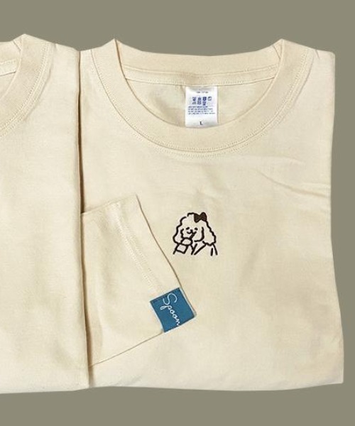 spoon store(スプーンストア)の「【tomboniaコラボ】"ふたりでひとつ" わんこロンT(Tシャツ/カットソー・レディース・ブラウン系その他/ベージュ系その他/ブラウン系その他2/ベージュ系その他2・MEDIUM/LARGE/X-LARGE)」の8枚目の写真