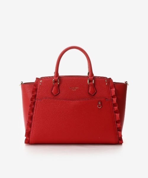 & chouette（アンドシュエット）の「《推し事バッグ》クリアポケット付きトートバッグ（ハンドバッグ・レディース・ピンク/ダークブルー/ラベンダー/オフホワイト/ブラック/ミント/ペールイエロー/レッド/モカ/ブルーパープル・FREE）」の10枚目の写真