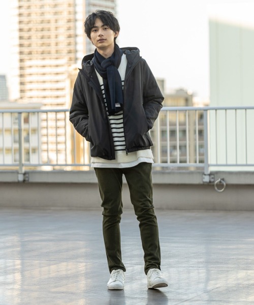 GLOBAL WORK（グローバルワーク）の「ヤミツキニットマフラー/229681（マフラー・メンズ・チャコールグレー/ネイビー/ライトベージュ・FREE）」の19枚目の写真