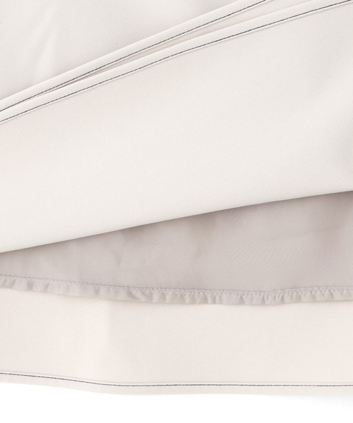 N.（N. Natural Beauty Basic）（エヌエヌナチュラルビューティーベーシック）の「◆配色ステッチラップ風プリーツスカート（スカート・レディース・オフホワイト/ライトグリーン/パープル・MEDIUM）」の21枚目の写真