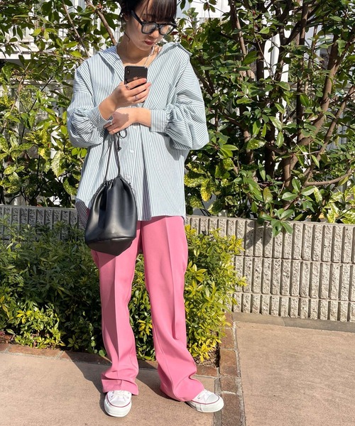 WEGO(ウィゴー)の「WEGO/ボリュームスリーブBIGシャツ(シャツ/ブラウス・レディース・その他1/グリーン系その他4/ブルー系その他4/ホワイト・FREE)」の18枚目の写真