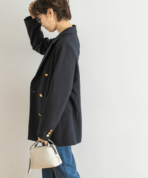 URBAN RESEARCH（アーバンリサーチ）の「ダブルブレストブレザージャケット（その他アウター・レディース・ネイビー・38/36）」の19枚目の写真