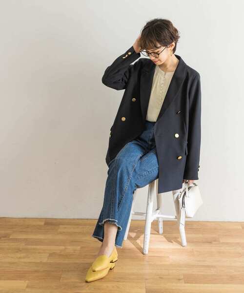 URBAN RESEARCH（アーバンリサーチ）の「ダブルブレストブレザージャケット（その他アウター・レディース・ネイビー・38/36）」の17枚目の写真