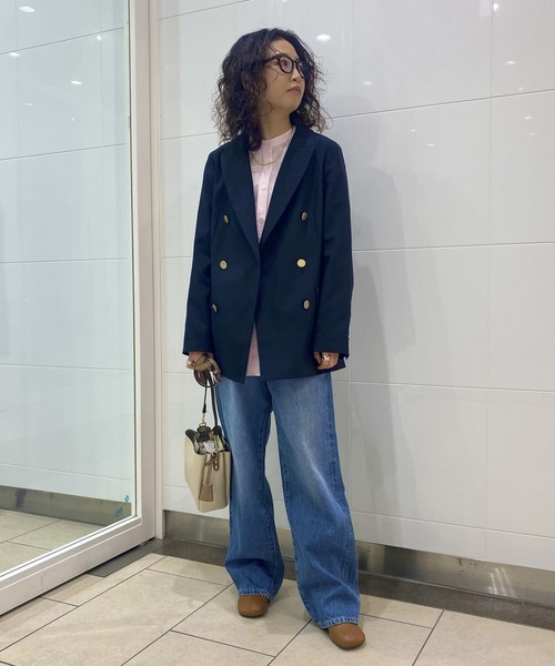 URBAN RESEARCH（アーバンリサーチ）の「ダブルブレストブレザージャケット（その他アウター・レディース・ネイビー・38/36）」の6枚目の写真