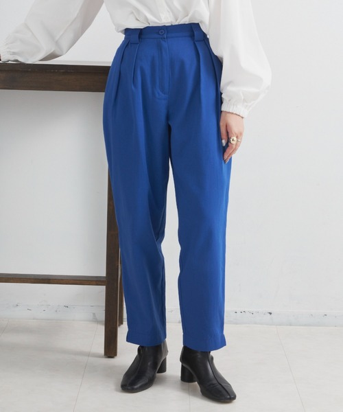 VANNIE U（ヴァニーユー）の「タックコクーンパンツ（その他パンツ・レディース・ベージュ/ブルー/ライトパープル・FREE/S）」の3枚目の写真