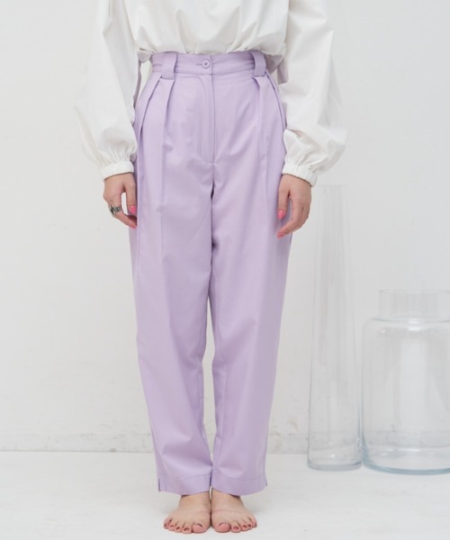 VANNIE U（ヴァニーユー）の「タックコクーンパンツ（その他パンツ・レディース・ベージュ/ブルー/ライトパープル・FREE/S）」の9枚目の写真
