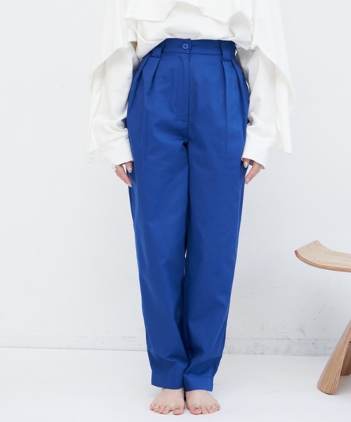 VANNIE U（ヴァニーユー）の「タックコクーンパンツ（その他パンツ・レディース・ベージュ/ブルー/ライトパープル・FREE/S）」の6枚目の写真