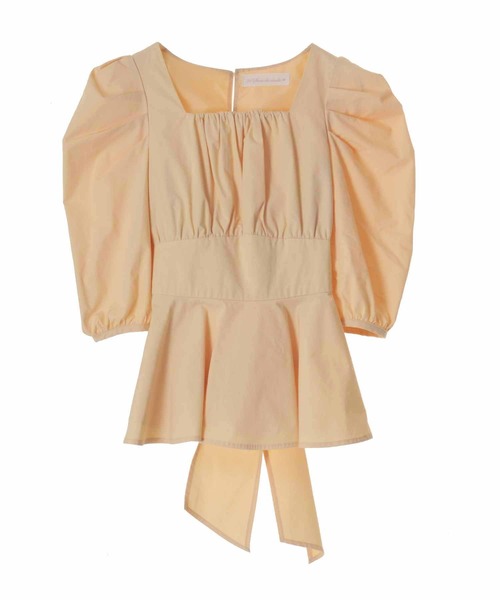 31 Sons de mode（トランテアン　ソン　ドゥ　モード）の「バックリボンペプラムブラウス（シャツ/ブラウス・レディース・ローズ/オフホワイト/イエロー・36）」の14枚目の写真